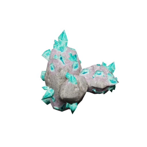 Blue crystal rocks